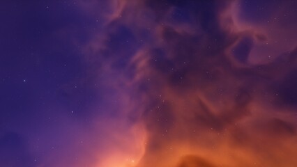 space background with stardust and shining stars. realistic cosmos and color nebula. colorful galaxy
