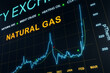 Strong rise of natural gas prices during a global energy crisis. Commodity and energy concept. 3D illustration 