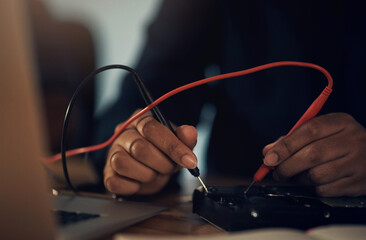 Aufkleber - Why replace it when he can refurbish it. Shot of an unrecognisable technician repairing computer hardware.
