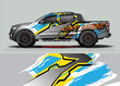 © talentelfino - Car wrap decal design vector. abstract Graphic background kit designs for vehicle, race car, rally, livery, sport car