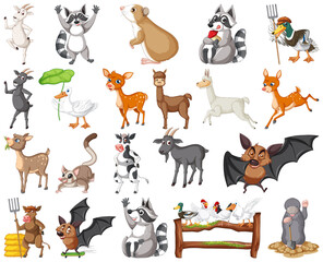 Canvas Print - Set of different kinds of animals