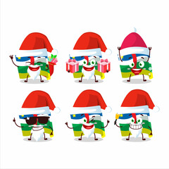 Wall Mural - Santa Claus emoticons with african republic flag cartoon character