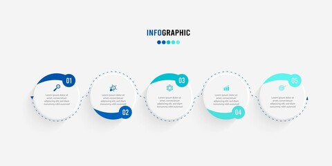 Wall Mural - Business data visualization. Process chart. Abstract elements of graph, diagram with steps, options, parts or processes. Vector business template for presentation. Creative concept for infographic