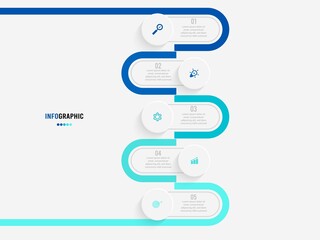 Wall Mural - Business data visualization. Process chart. Abstract elements of graph, diagram with steps, options, parts or processes. Vector business template for presentation. Creative concept for infographic