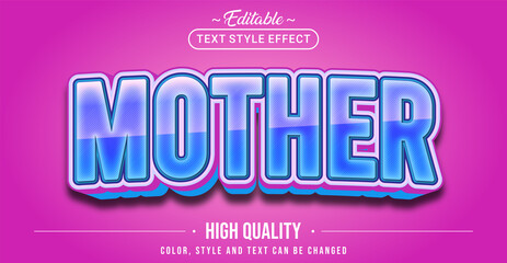 Poster - Editable text style effect - Mother text style theme.