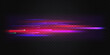 © lembergvector - Purple and blue motion neon lines, sparkle light effect vector illustration. Abstract blur of bright energy laser beams and color trails, dynamic speed shiny rays flow and shine on dark background