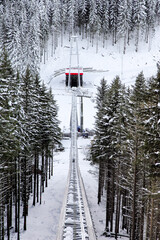 Wall Mural - Station of ropeway TWINLINER in resort Jasna in Low Tatras mountains, Slovakia