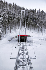 Wall Mural - Station of ropeway TWINLINER in resort Jasna in Low Tatras mountains, Slovakia