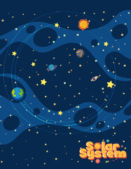 Wall Mural - space element in space background