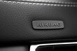 Safety airbag sign on car, luxury sport car interior background