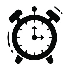 Wall Mural - alarm clock vector icon. Illustration for graphic and web design.