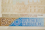 Fototapeta  - Zdjęcie przedstawiające plik banknotów 500 zł w różnych perpektyw