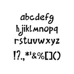 Leinwandbilder - Cartoon lowercase letters isolated on white background