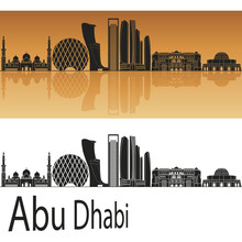 Skyline In Ai Format Of The City Of Abu Dhabi