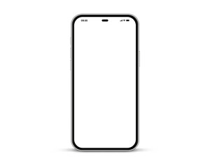 Poster - 3d high quality vector smartphone mockups. Ultra realistic mobile device UI UX mockup for presentation template. Cellphone frame with blank screen isolated templates. 3d isometric illustration.