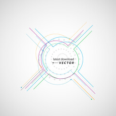 Poster - Abstract colorful swirly background. Vector dynamic design, Illustration with lines and circles