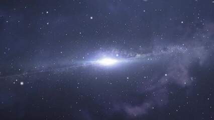 Wall Mural - bright light and stars scattered in the universe