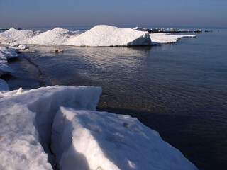 Wall Mural - Slush on the seashore