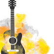Musik background graphic with guitar.
