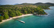 Top aerial view from dron to the Koh Samed island in Thailand