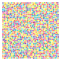 Fototapete - Small dots, dotted, circle pattern. Stipple, stippling texture. Pointillist, pointillism background. Random polkadots, specklles