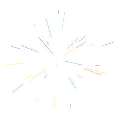 Poster - Radiate colorful lines, rays, beams. Radiating, radial multicolor sun, starburst with random lines