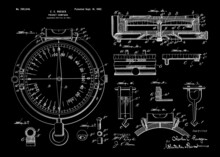 1902 Pocket Compass Patent Art.