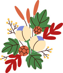 Wall Mural - abstract flowers bouquet colored illustration