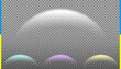 © iaroslavka - Semitransparent energetic shield. Protective dome screen glow light effect on transparent background