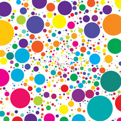 Fototapete - Random dots, circles, dotted pattern, texture vector. Stipple, stippling pointillist backdrop