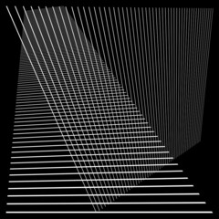 Aufkleber - Abstract random grid, mesh. Lattice, grating and grille pattern with oblique, diagonal, slanting lines, stripes