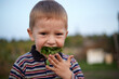 © Dmitry Borovikov/Stocksy - A little boy chews greens