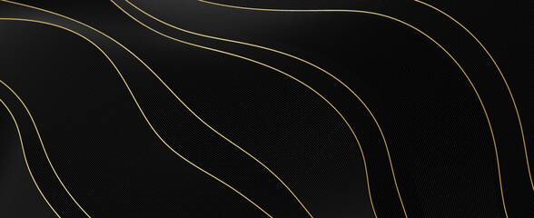 Poster - Premium background design with diagonal dark and gold line pattern. Vector horizontal template for business banner, formal invitation, luxury voucher, gift certificate 