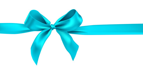 Wall Mural - Blue holiday bow