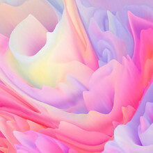 3D Extruded Pastel Fluid Shapes