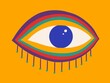 © Gemma can fly/Stocksy - Colorful blue eye illustration on yellow