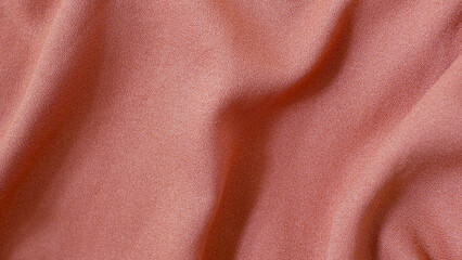 Wall Mural - brown crumpled satin fabric texture background with copy space for image or text. satin dress textur