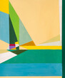 © Clive Watts/Stocksy - An abstract painting suggestive of sea and sails.