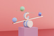 © Pixel Stories/Stocksy - 3D still life balance concepts with geometric shapes