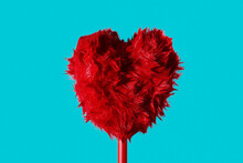 Wet Red Plush Heart