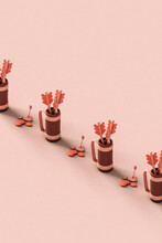 A Row Of Cupid's Arrow. Valentine's Day Concept.