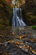 Yomogi Fudo Waterfall In Autumn