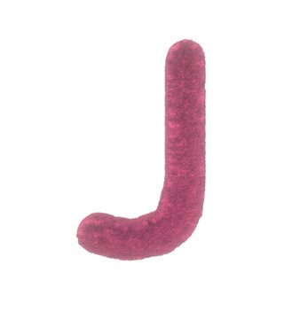 Fuzzy Pink Themed Font Letter J