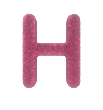 Fuzzy Pink Themed Font Letter H