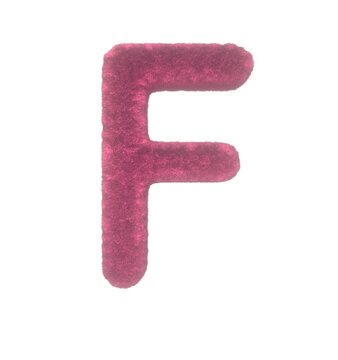 Fuzzy Pink Themed Font Letter F