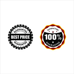 Wall Mural - Two stamp vector retro badge with best price text