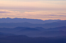 Mojave Desert Winter Sunset Blue Ridges 35-mm Film Shot