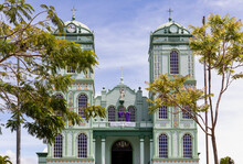  Elegant Church In Sarchi, Costa Rica In Small City
