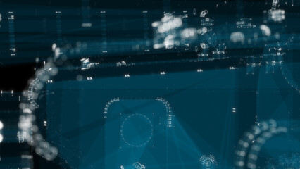 Poster - Particle hologram industrial equipment