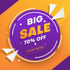 Wall Mural - big sale banner design . can be use for social media post. business vector illustration